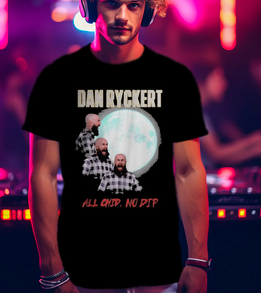 Dan Ryckert All Chip No Dip Plaid Moon Expression Series T-Shirt