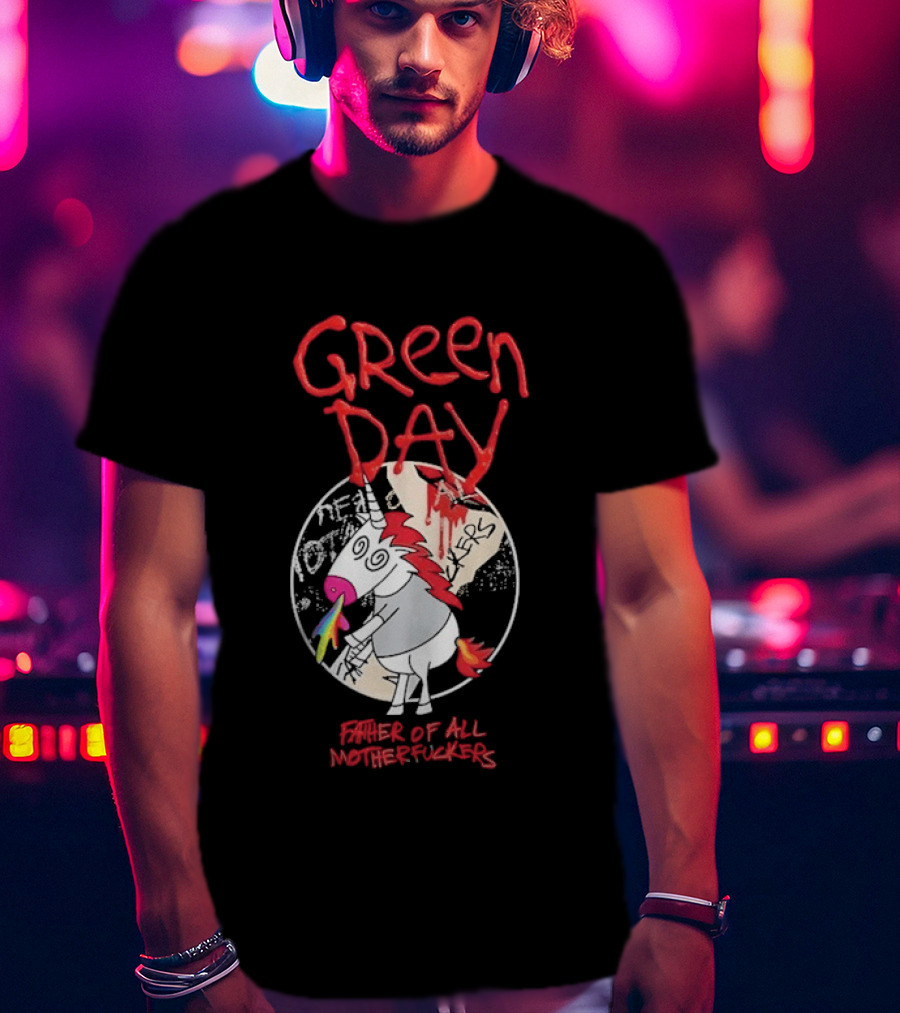 Green Day Father Of All Motherfuckers Unicorn Rainbow Cupcake T-Shirt