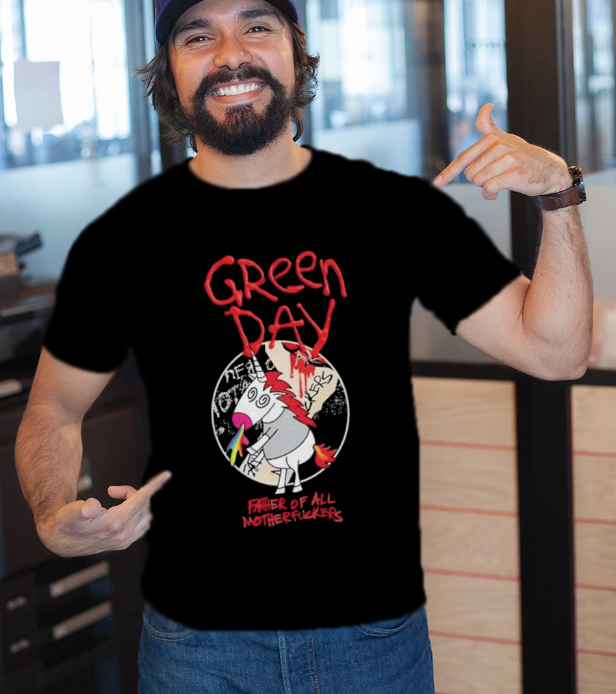 Green Day Father Of All Motherfuckers Unicorn Rainbow Cupcake T-Shirt