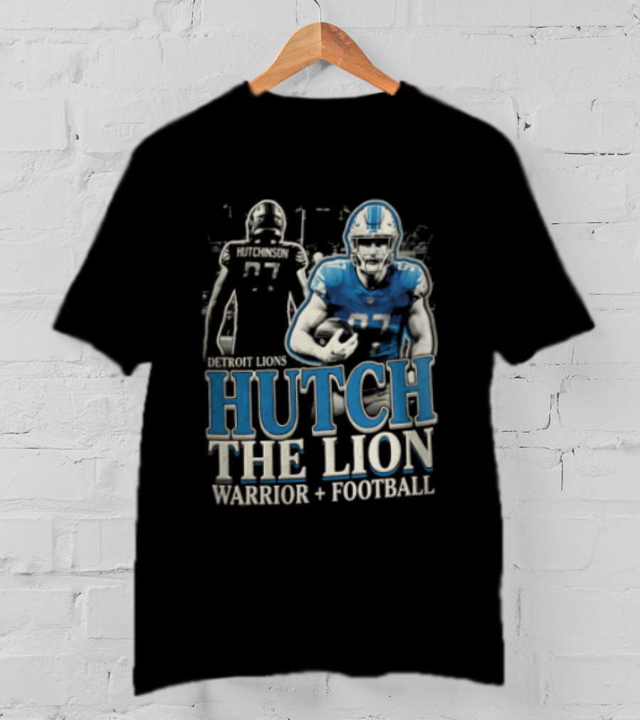 Detroit Lions Hutch The Lion Warrior Football T-Shirt