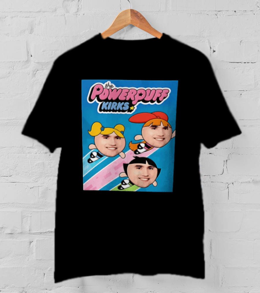 The Powerpuff Kirks Cartoon Characters Flying Faces T-Shirt