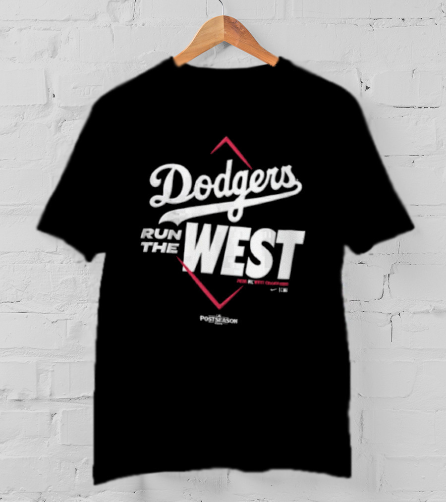 Dodgers Run The West MLB Diamond T-Shirt