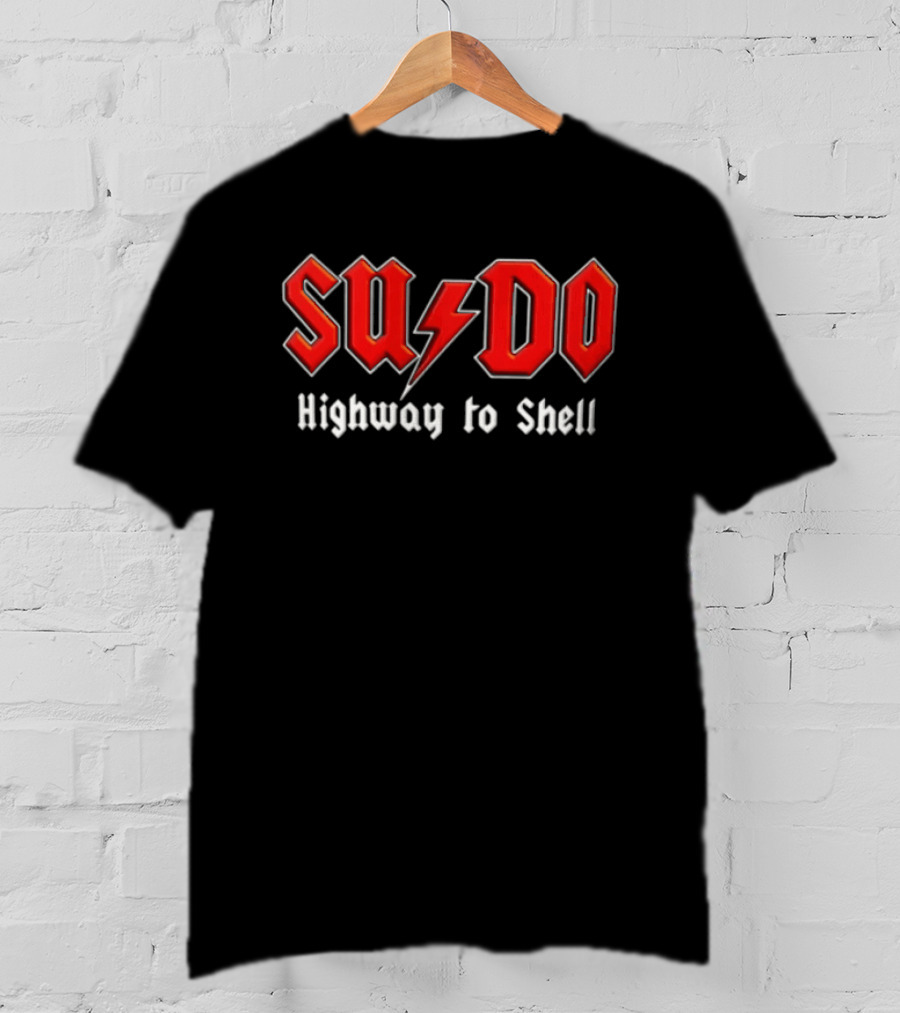 SUDO Red Lightning Bolt Highway To Shell T-Shirt