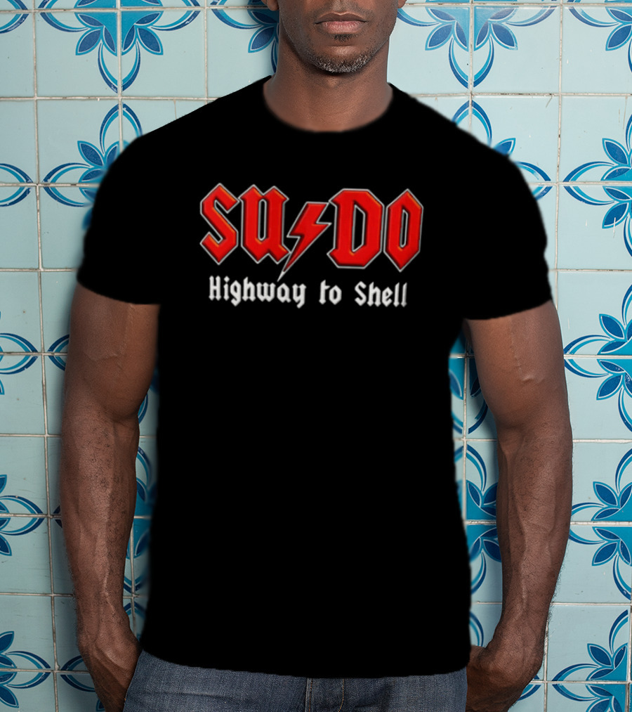 SUDO Red Lightning Bolt Highway To Shell T-Shirt