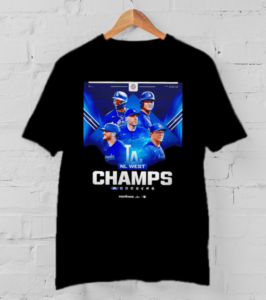 Los Angeles Dodgers NL West Champs 2026 Postseason Player Collage T-Shirt