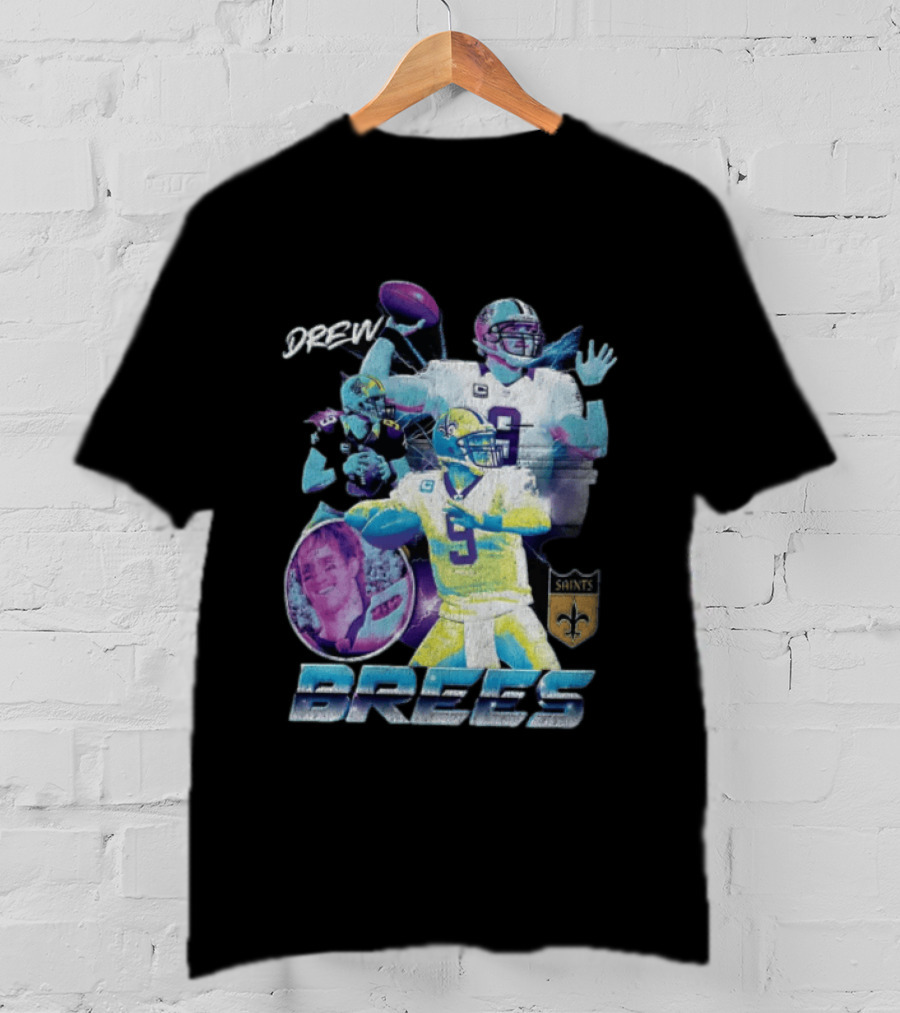 Drew Brees New Orleans Saints Pro Football Hall Of Fame 2026 Collage Saints T-Shirt