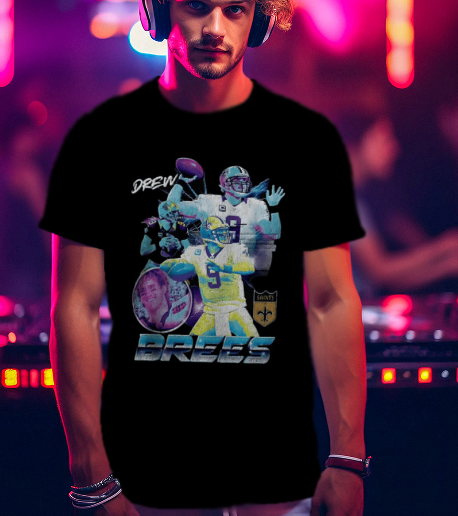 Drew Brees New Orleans Saints Pro Football Hall Of Fame 2026 Collage Saints T-Shirt