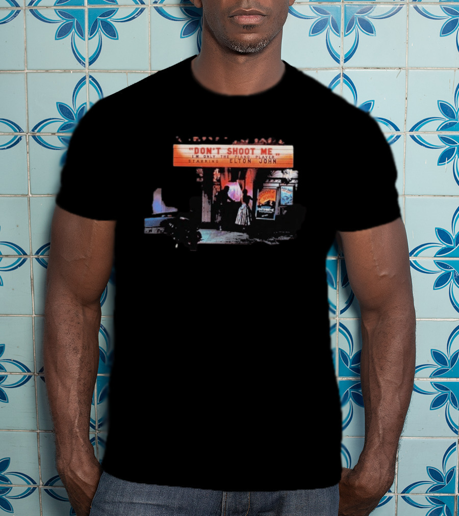 Elton John Don't Shoot Me I'm Only The Piano Player Starring Album Cover T-Shirt