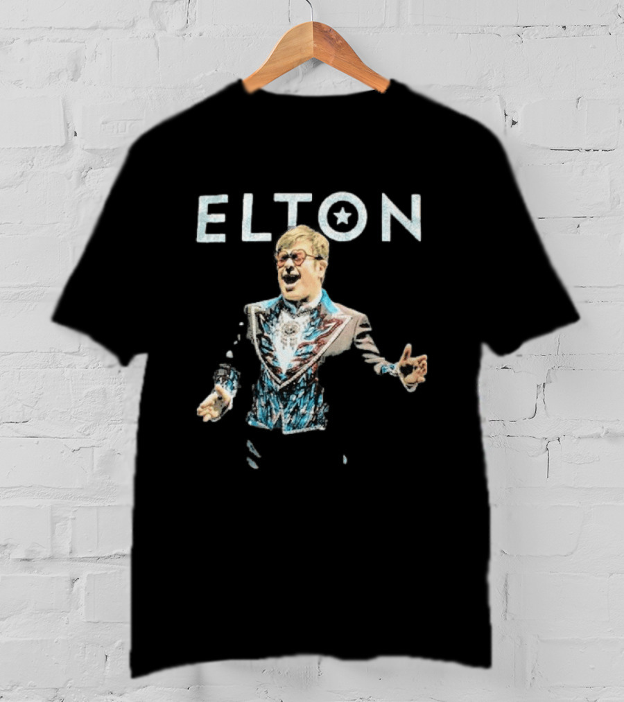 Elton John Glitter Sequin Jacket T-Shirt