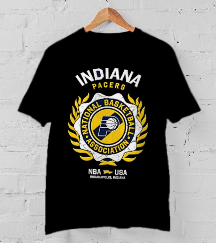 Indiana Pacers NBA National Basketball Association Laurel Wreath T-Shirt