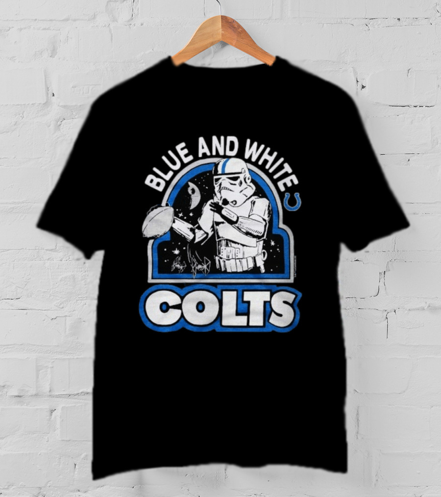 Blue And White Colts Star Wars Stormtroopers T-Shirt