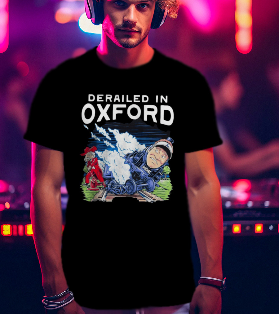 Derailed In Oxford Ole Miss Rebels Train Image T-Shirt