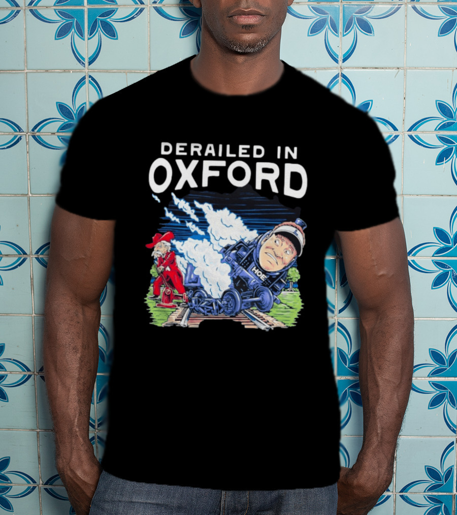 Derailed In Oxford Ole Miss Rebels Train Image T-Shirt