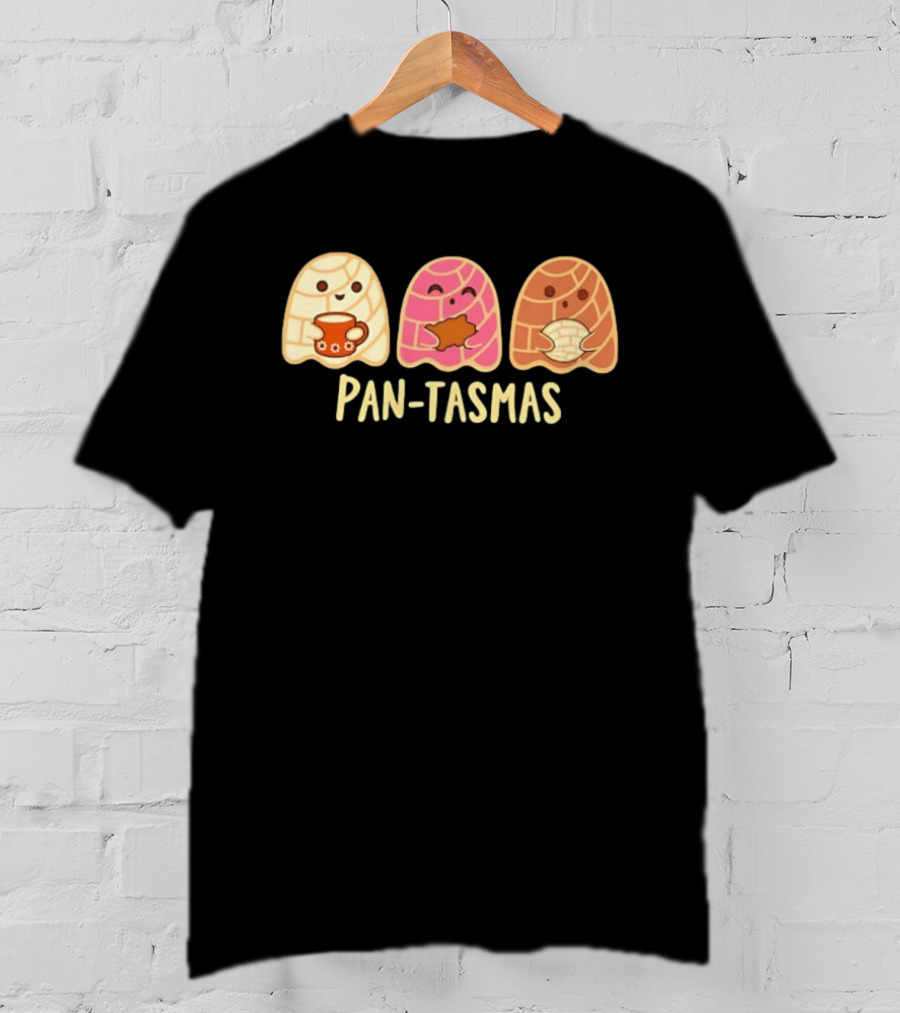 Pan Tasmas Concha Bread Cartoon Characters T-Shirt