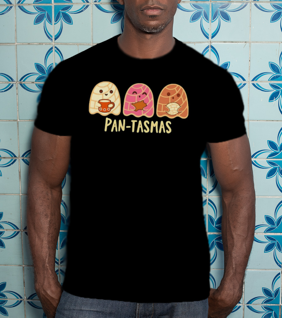 Pan Tasmas Concha Bread Cartoon Characters T-Shirt