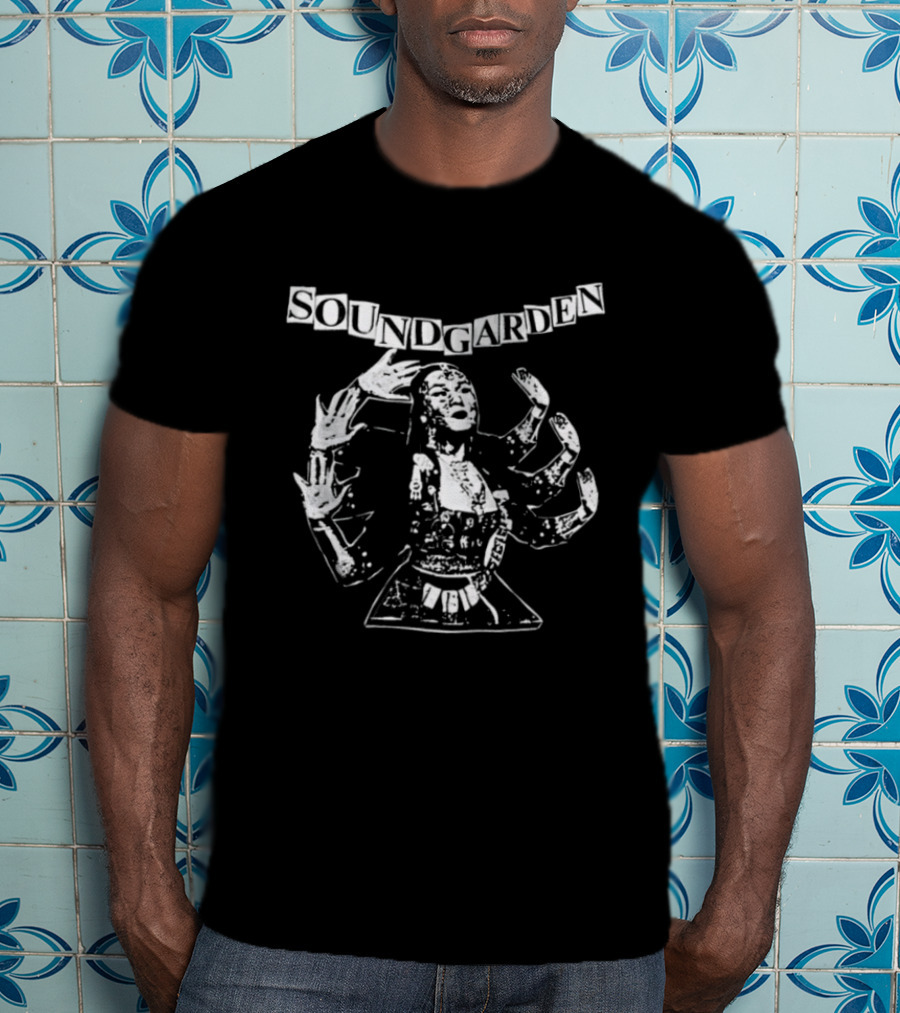 Soundgarden Tour Stussy Born Raised Collaboration Multi Arm Figure T-Shirt