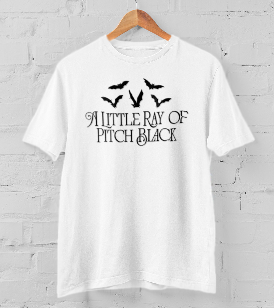 A Little Ray Of Pitch Black Flying Bats Halloween T-Shirt