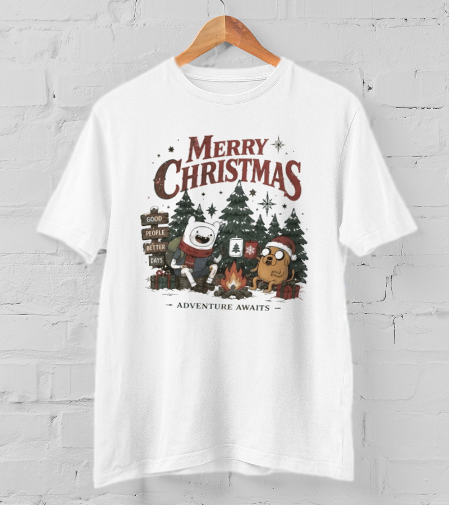 Adventure Time Merry Christmas Do People Better Adventure Awaits T-Shirt