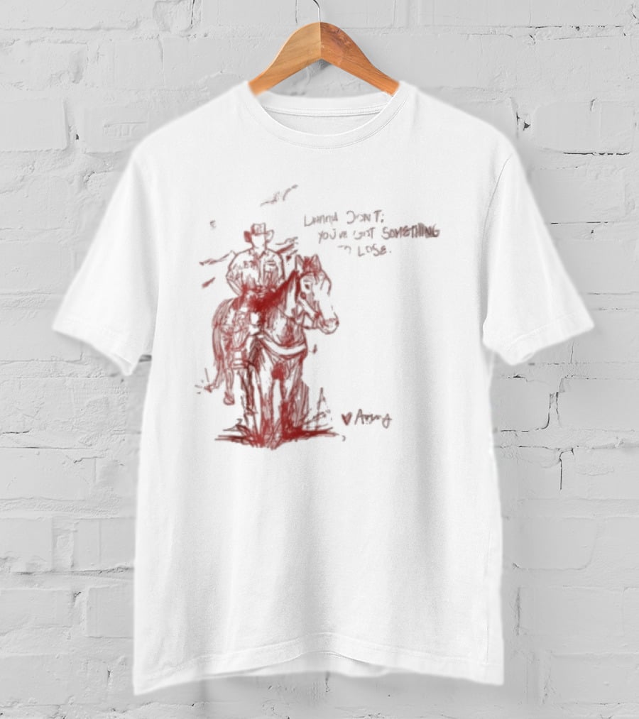 Avery Anna Danny Art Cowboy With Heart And Butterfly T-Shirt
