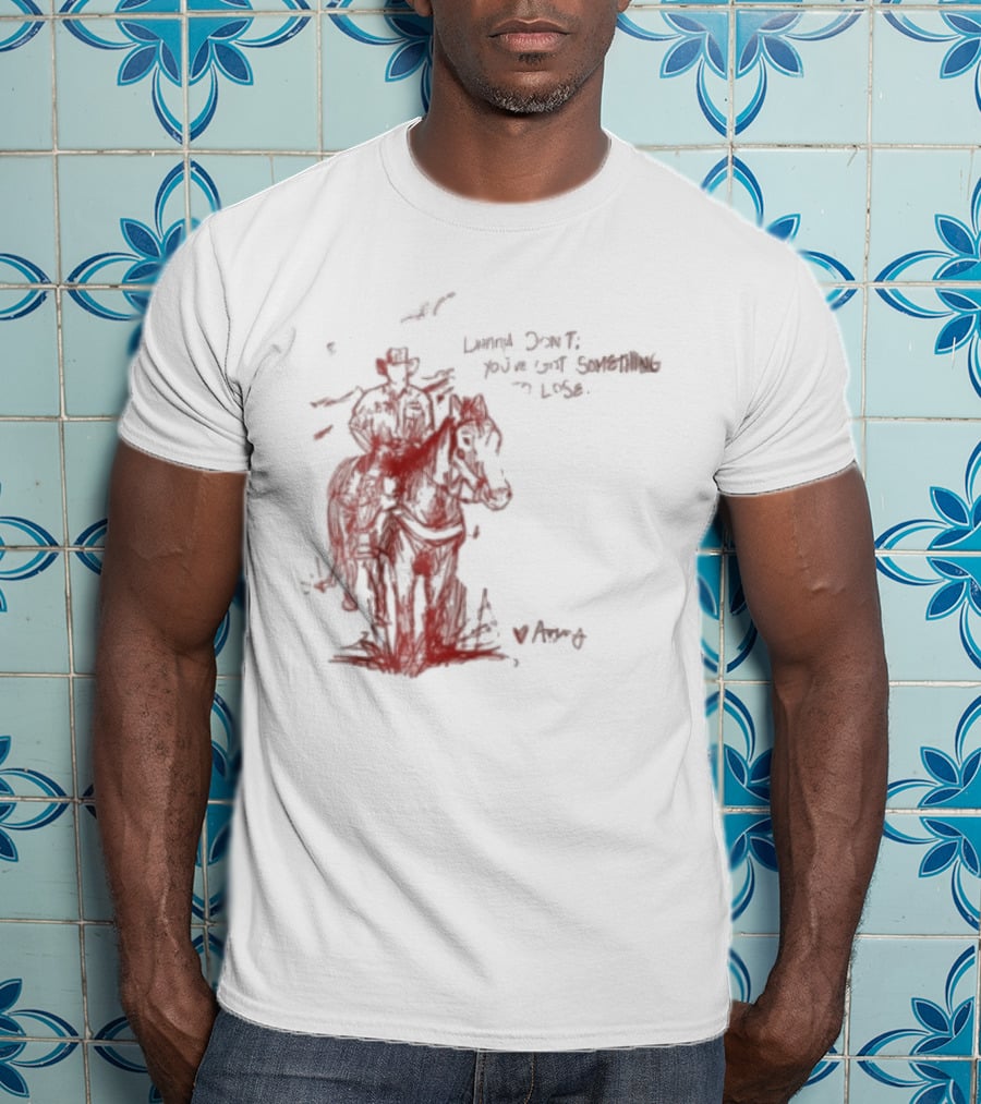 Avery Anna Danny Art Cowboy With Heart And Butterfly T-Shirt