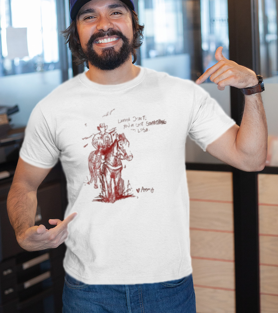 Avery Anna Danny Art Cowboy With Heart And Butterfly T-Shirt