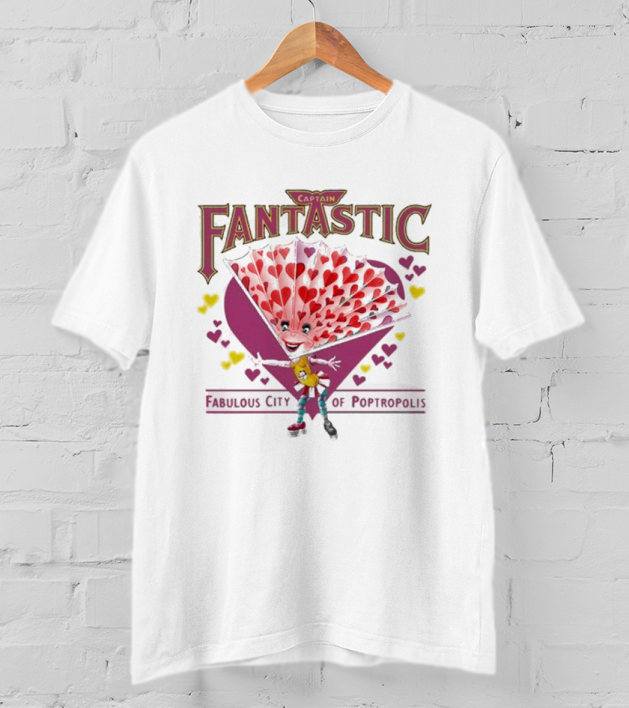 Captain Fantastic Elton John Fabulous City Of Poptropolis Girls Hearts T-Shirt