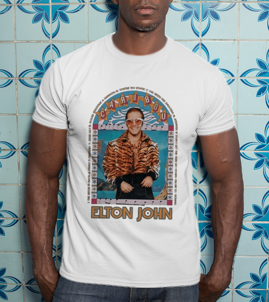 Elton John Caribou I've Seen The Saucers Retro Style Music T-Shirt