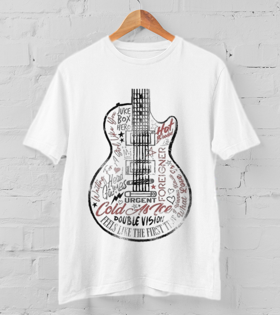 Foreigner Tour Juke Box Hero Cold As Ice Double Vision T-Shirt