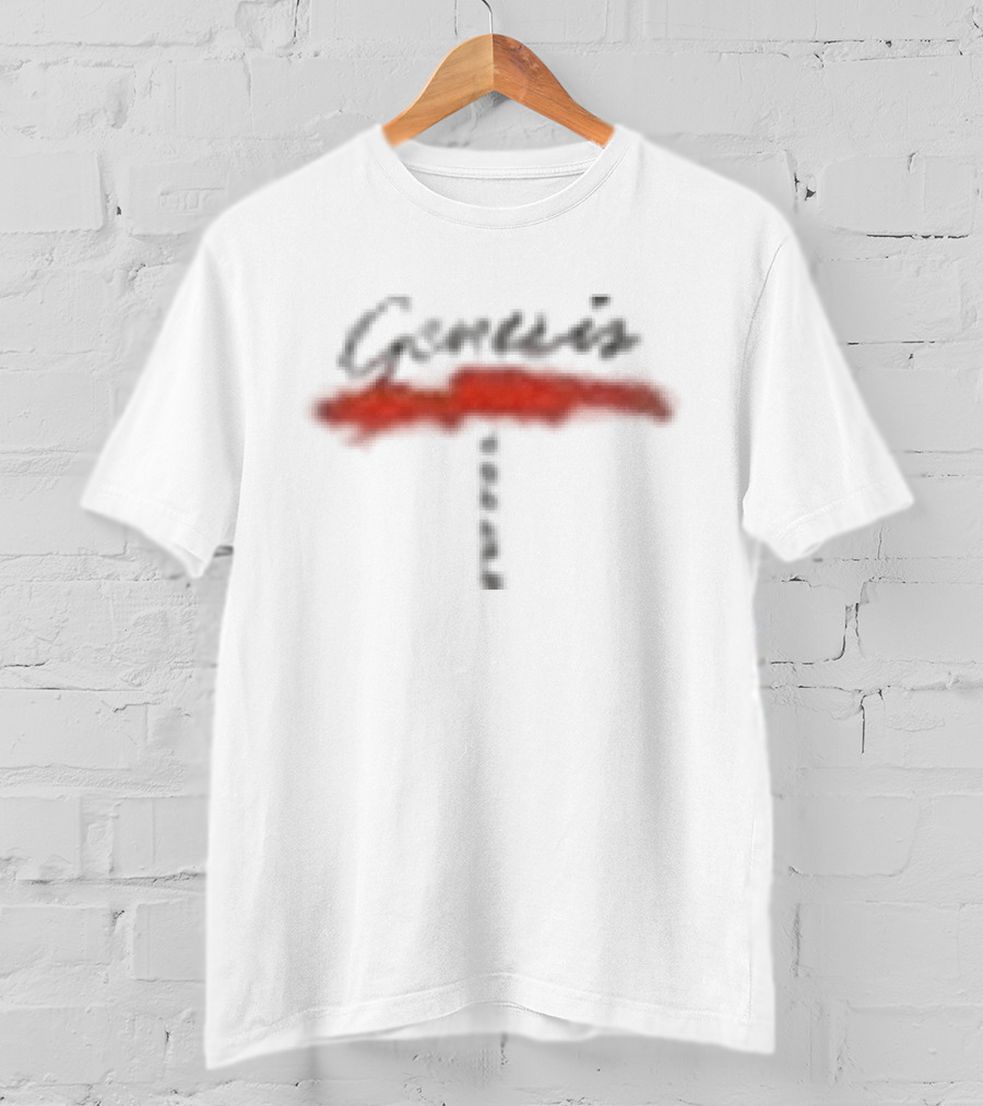 Genesis Abacab 45th Anniversary Handwritten Style Red Black T-Shirt