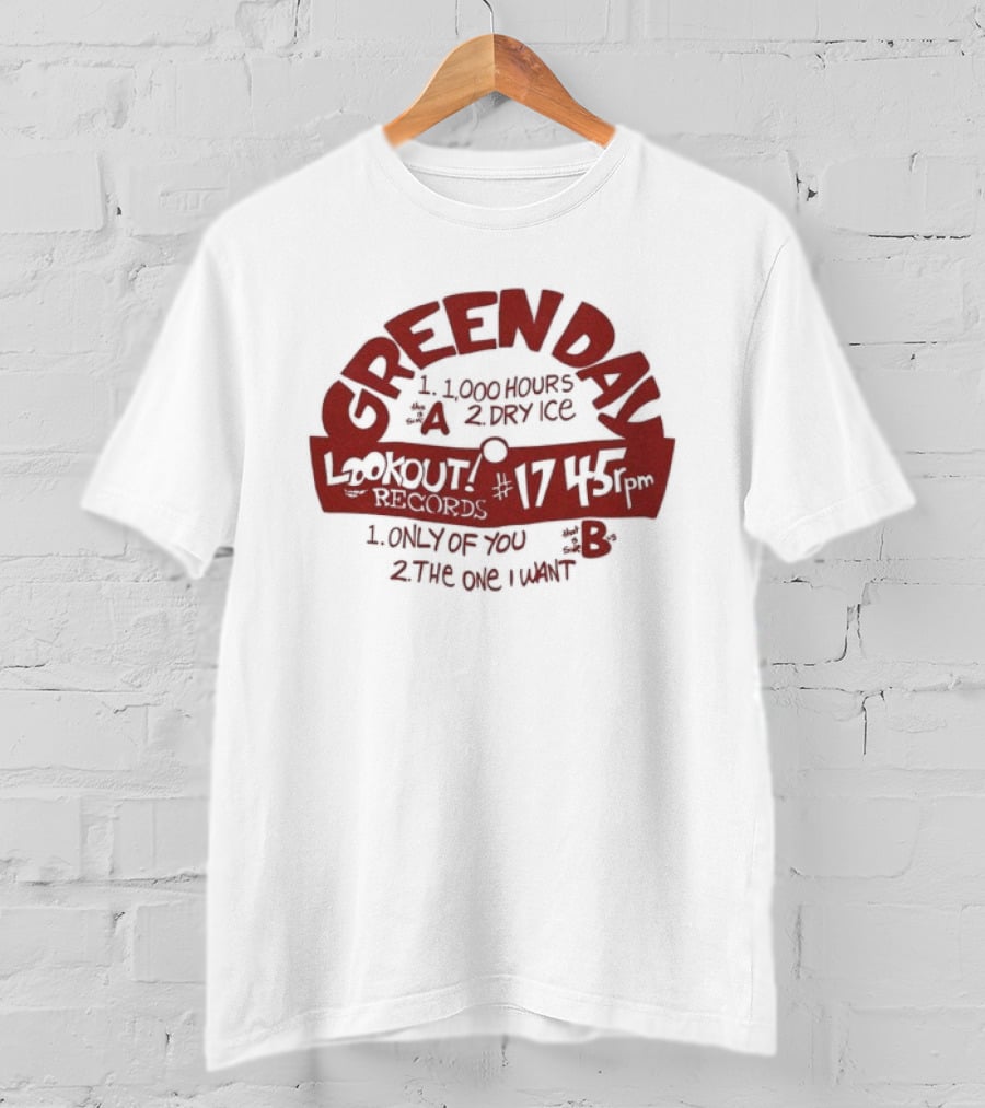 Green Day 1000 Hours Lookout Records Love Of You 17 445 2 Stuff One Mind T-Shirt