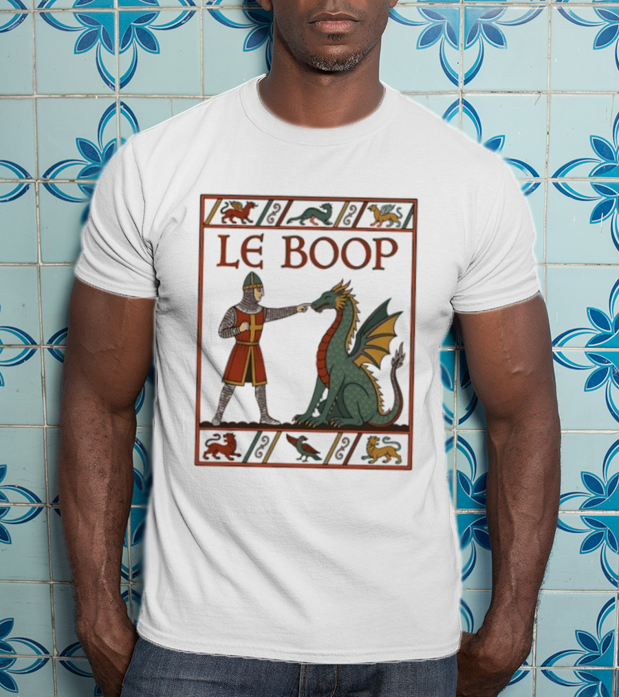 Le Boop Dragon And Knight Nostalgia Fantasy T-Shirt