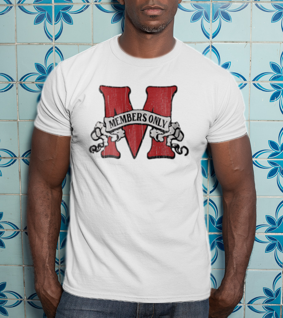 Members Only Red M Banner Chains T-Shirt