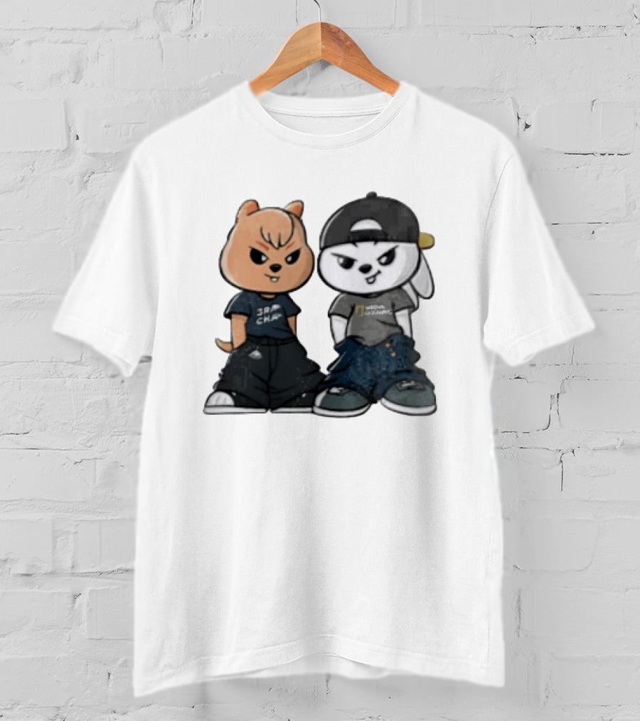 SKZOO Stray Kids Characters Han Quokka Leebit Streetwear T-Shirt