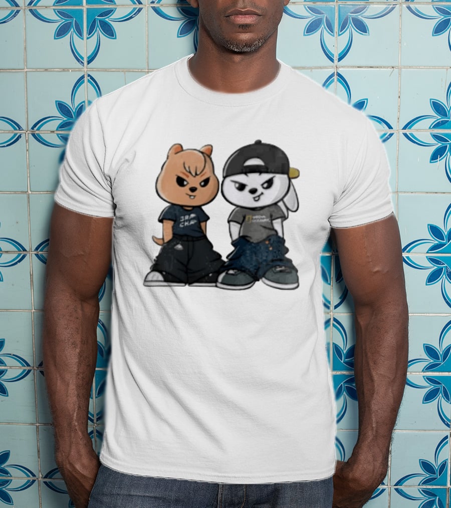 SKZOO Stray Kids Characters Han Quokka Leebit Streetwear T-Shirt