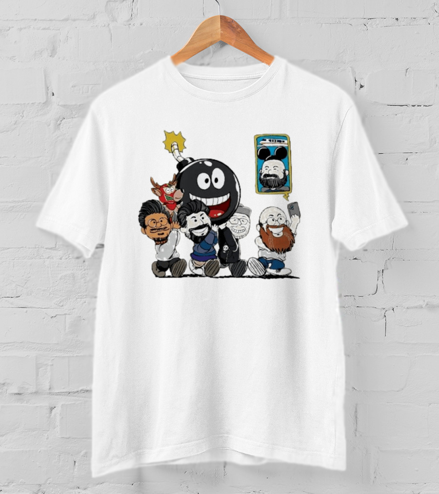 We Bought A Bomb Cartoon Characters With Deer And Giant Bomb T-Shirt