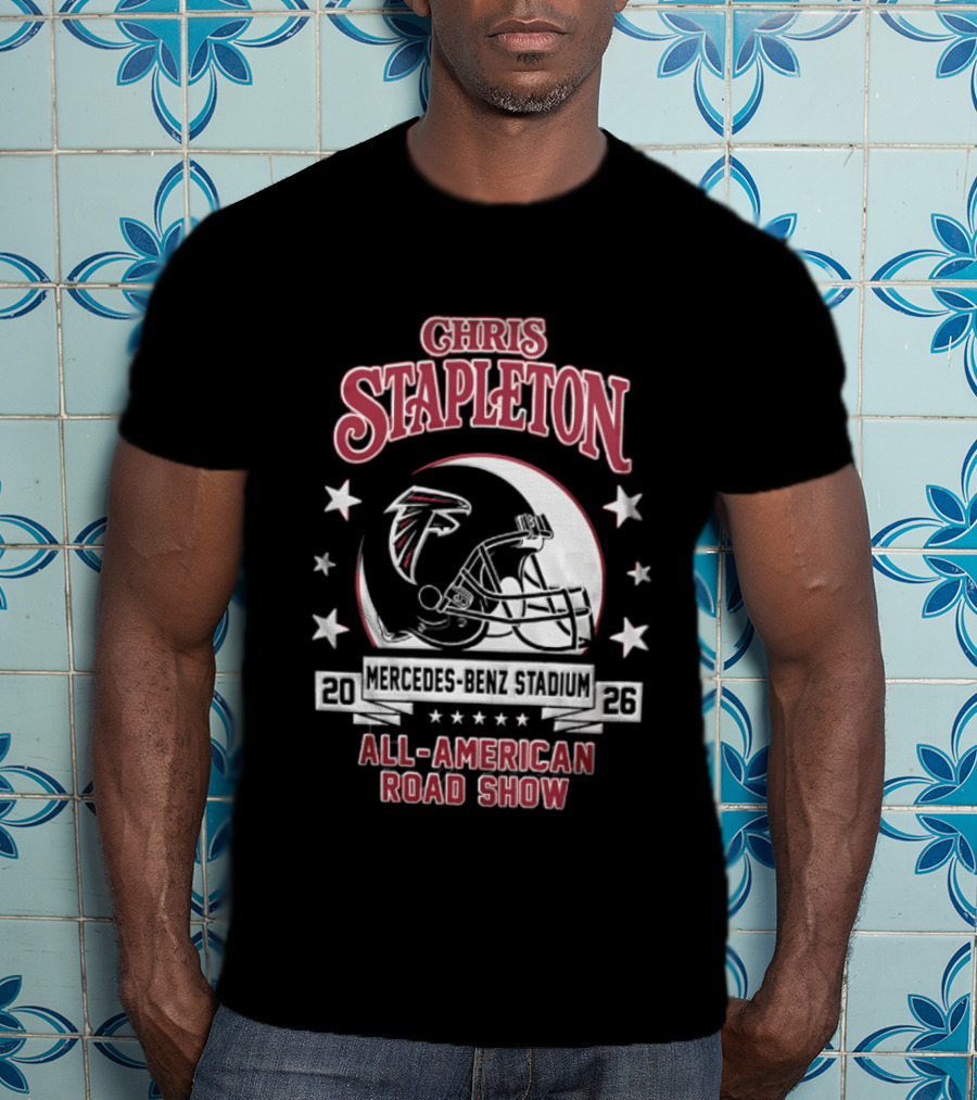 Chris Stapleton Atlanta Falcons Mercedes Benz Stadium 2026 All American Road Show T-Shirt