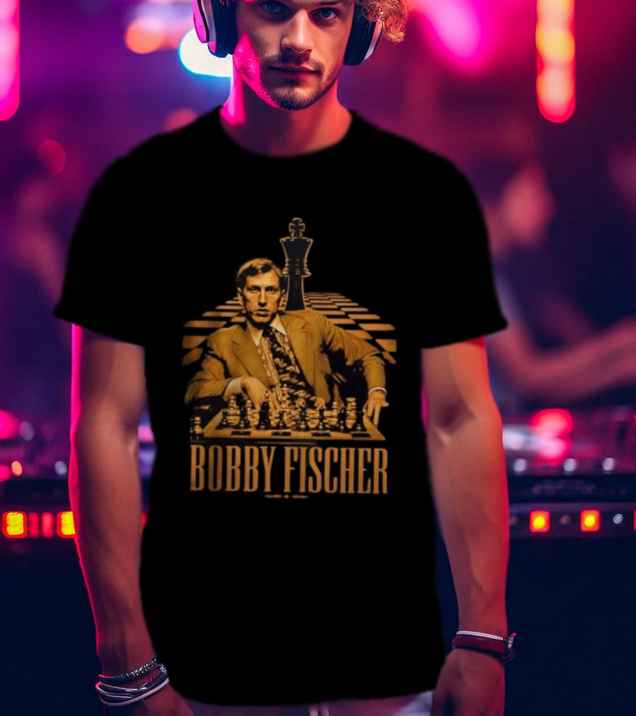 Bobby Fischer Chess Grandmaster Iconic Pose T-Shirt