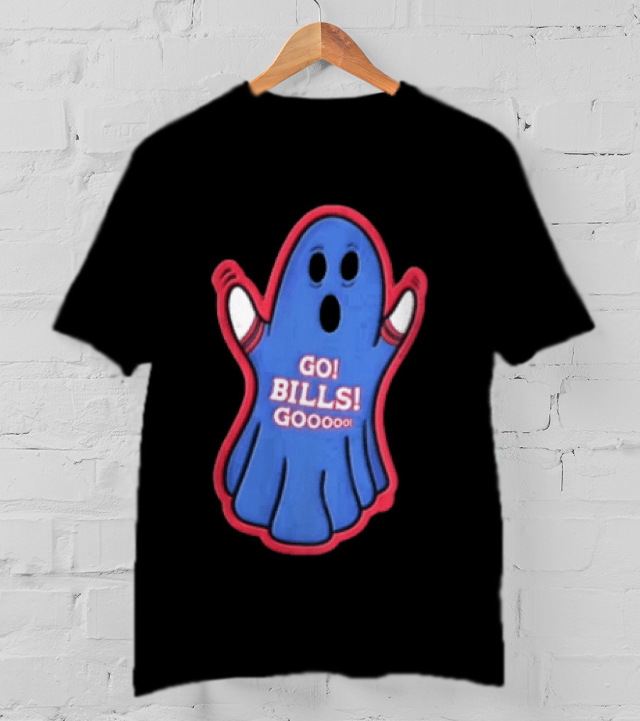 GO Bills Gooooo Blue Ghost In Sports Sleeves T-Shirt
