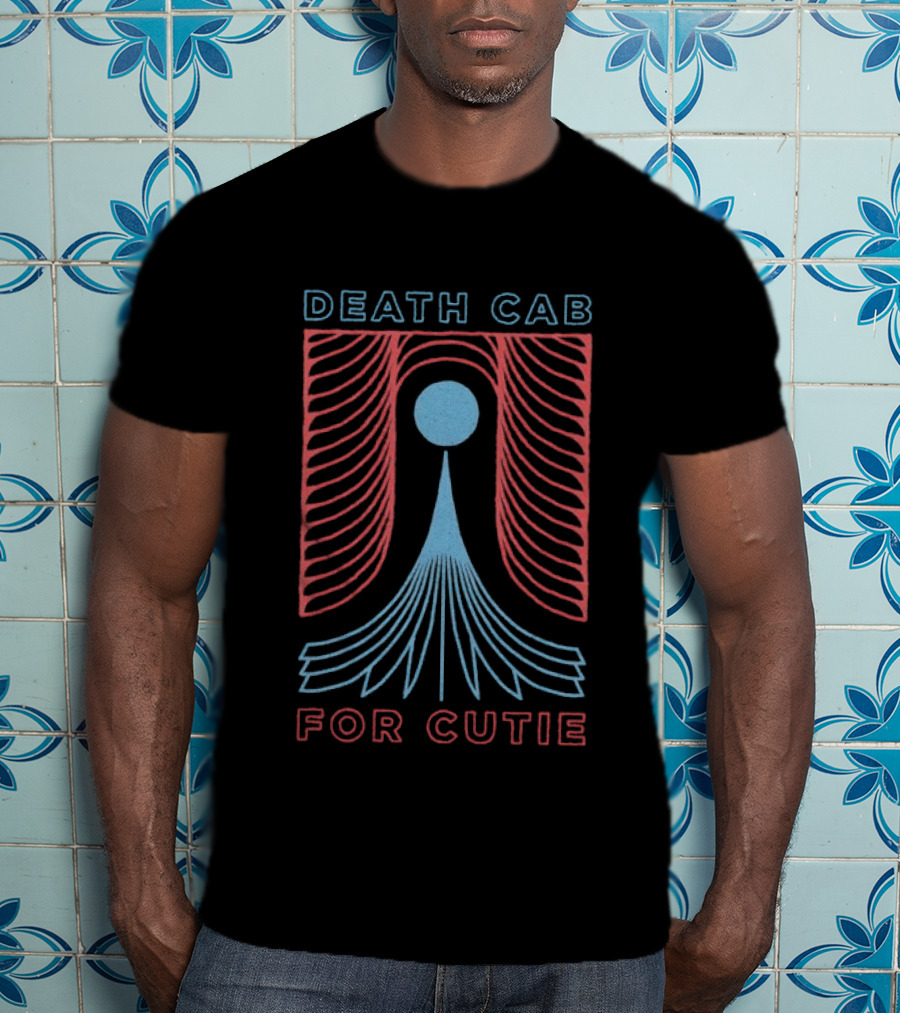Death Cab For Cutie Vortex Blue And Red Abstract Lines T-Shirt