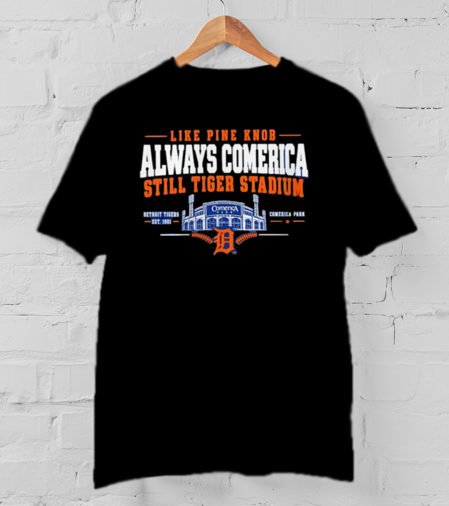 Detroit Tigers Comerica Park Pine Knob Tiger Stadium Fan T-Shirt