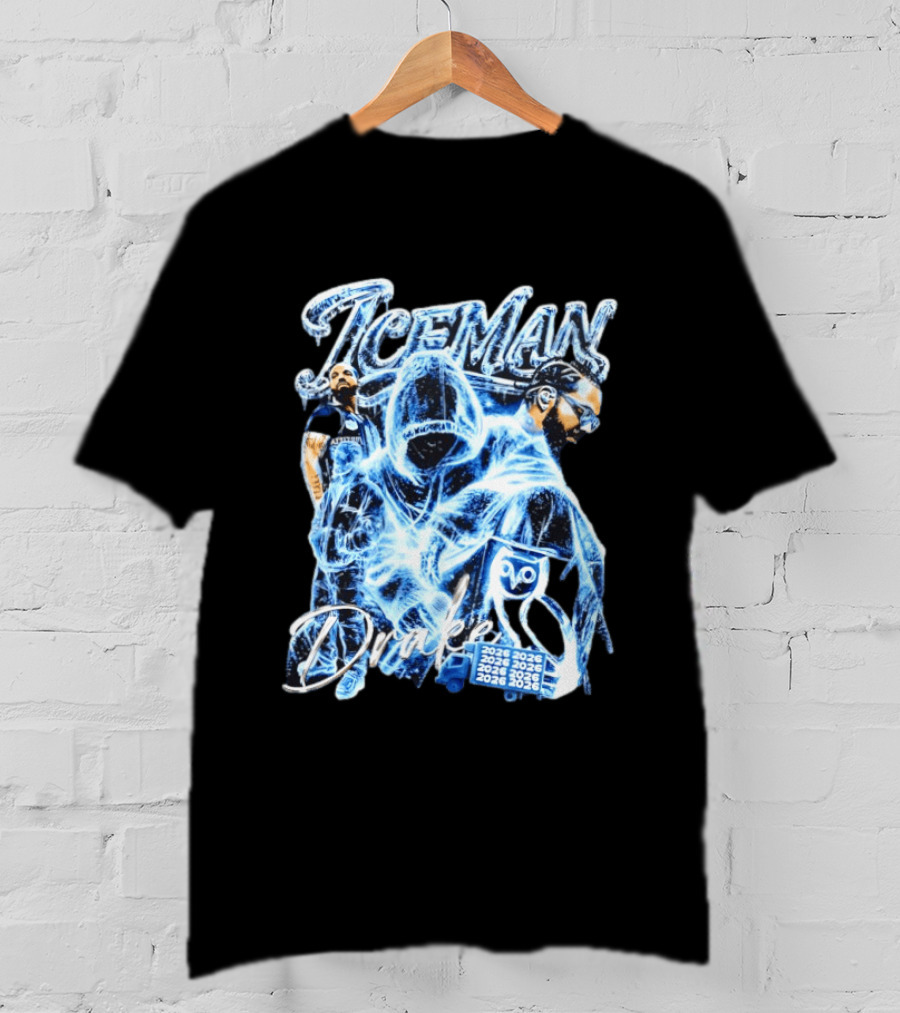 Drake Iceman 2026 Halloween Blue Neon T-Shirt