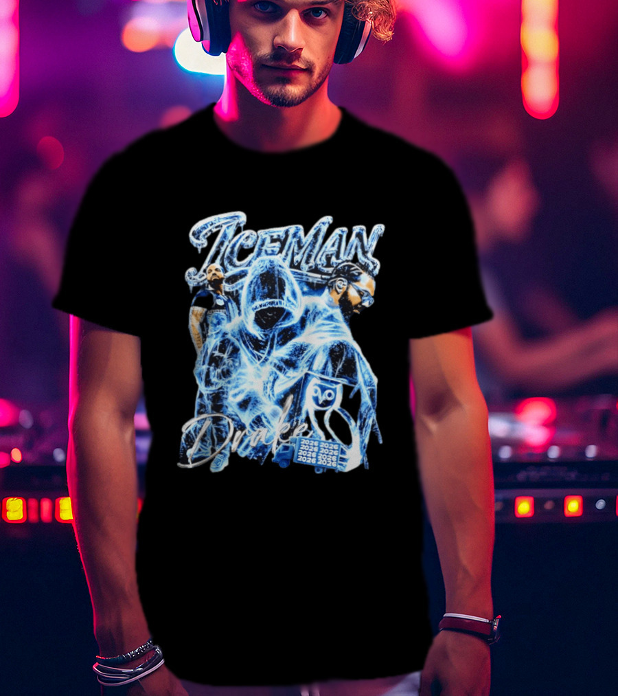 Drake Iceman 2026 Halloween Blue Neon T-Shirt