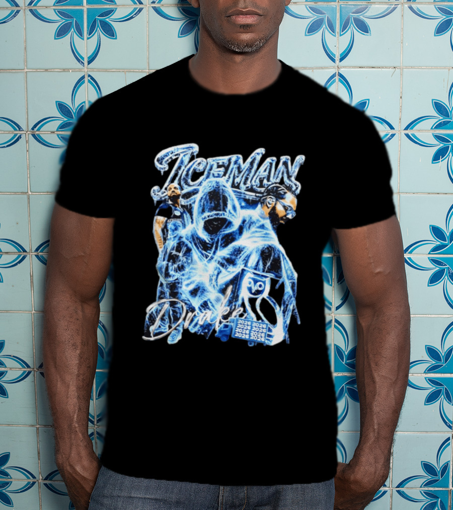 Drake Iceman 2026 Halloween Blue Neon T-Shirt