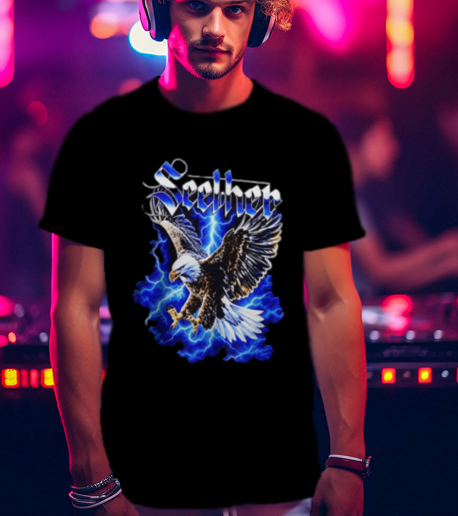 Seether Eagle Lightning Alternative Metal Band T-Shirt