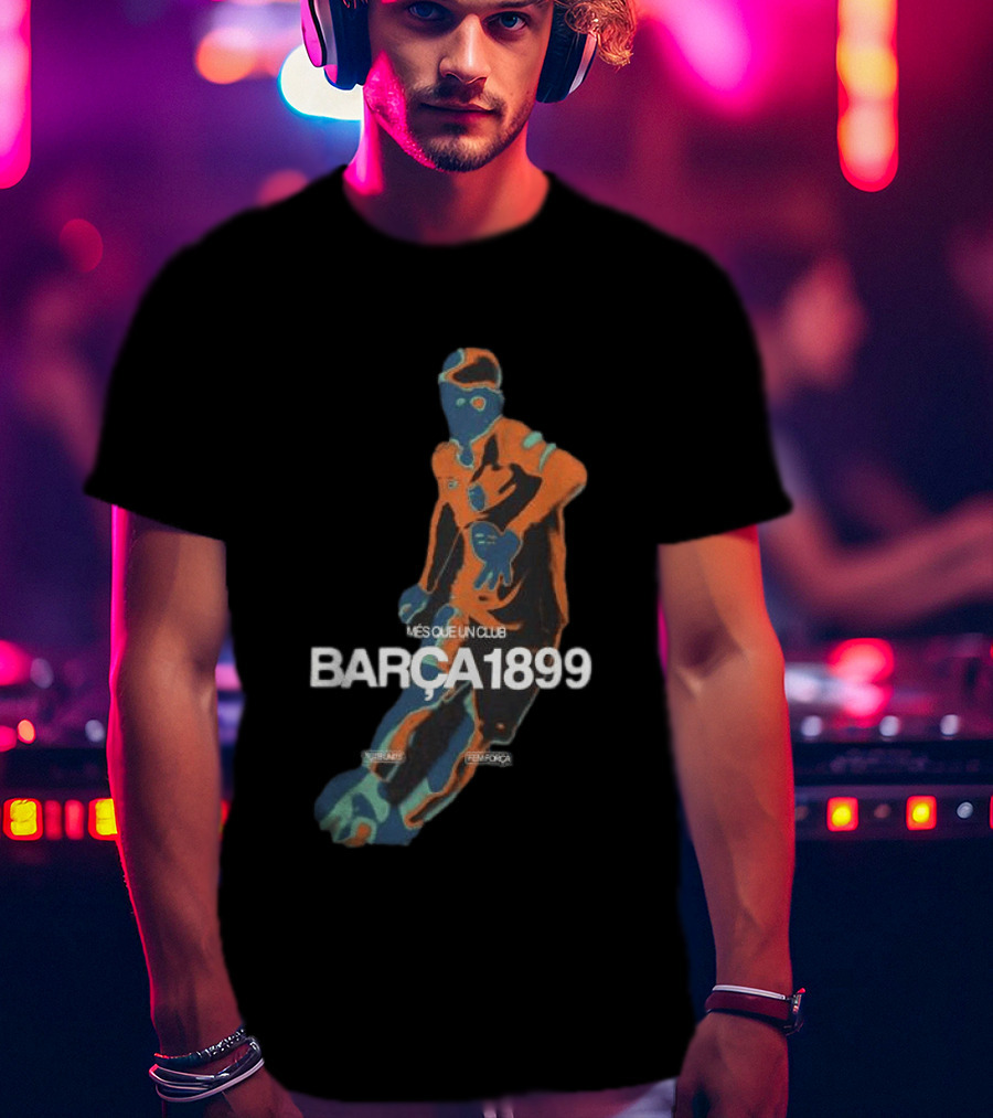 BARÇA 1899 Més Que Un Club Vibrant Black Pulse Player FCBarcelona T-Shirt
