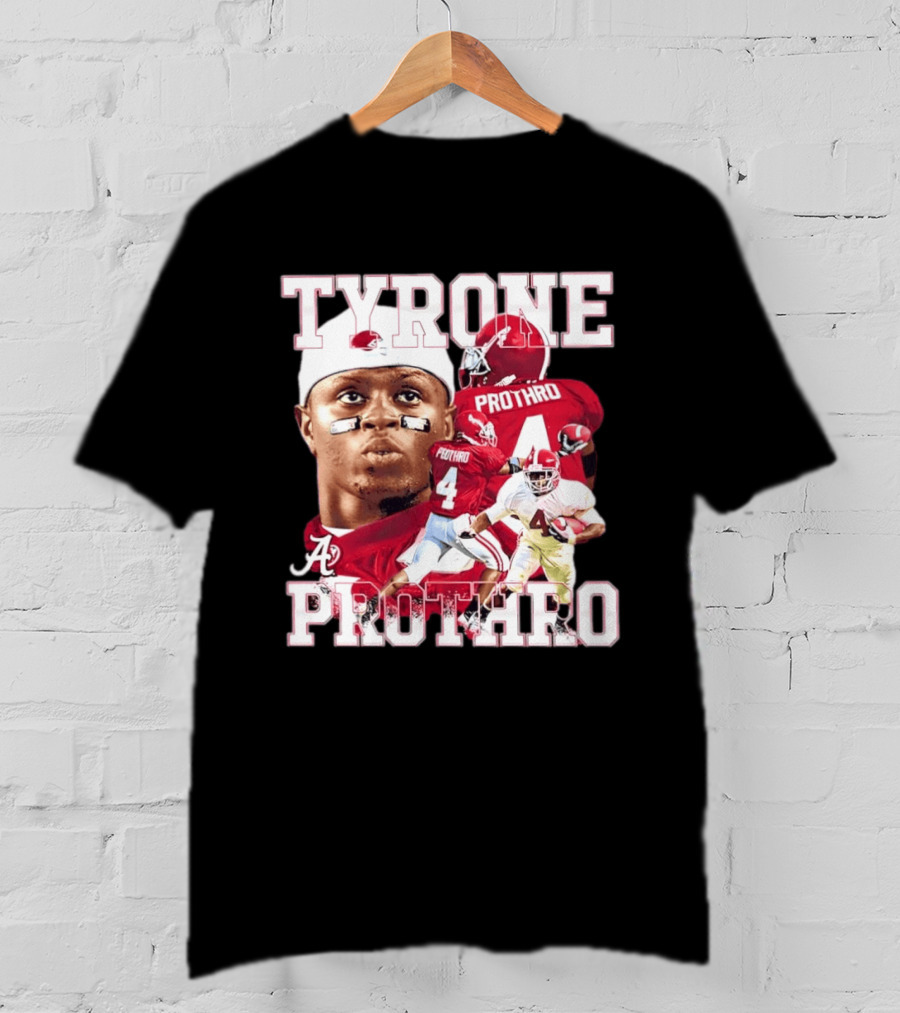 Football Alumni Alabama Crimson Tide Tyrone Prothro Player Collage Athletics T-Shirt