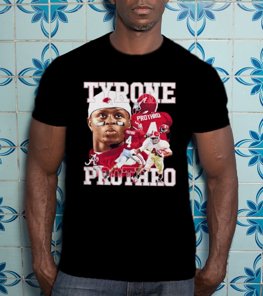 Football Alumni Alabama Crimson Tide Tyrone Prothro Player Collage Athletics T-Shirt