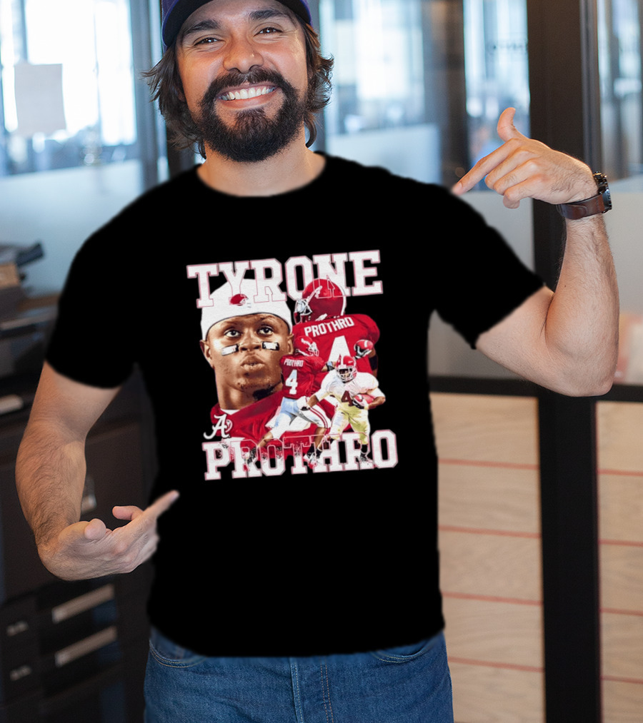 Football Alumni Alabama Crimson Tide Tyrone Prothro Player Collage Athletics T-Shirt