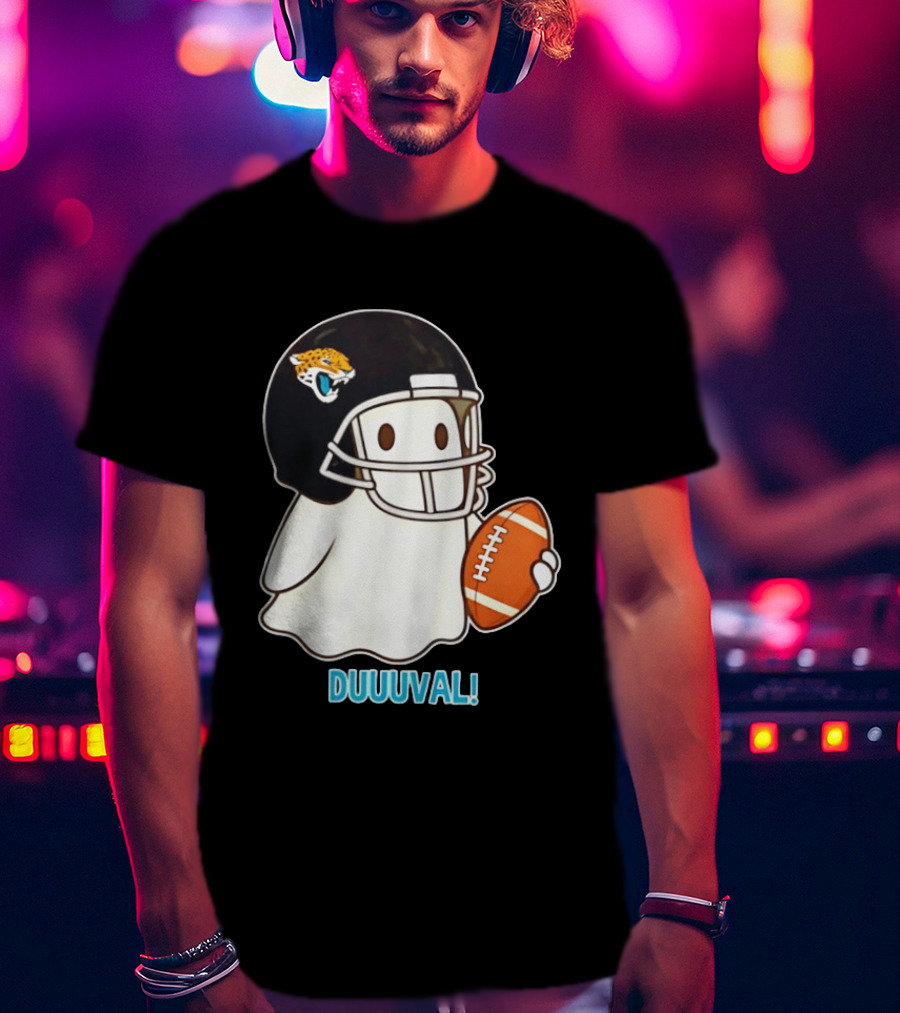 Jacksonville Jaguars Ghost Football Duuuval Halloween 2026 T-Shirt