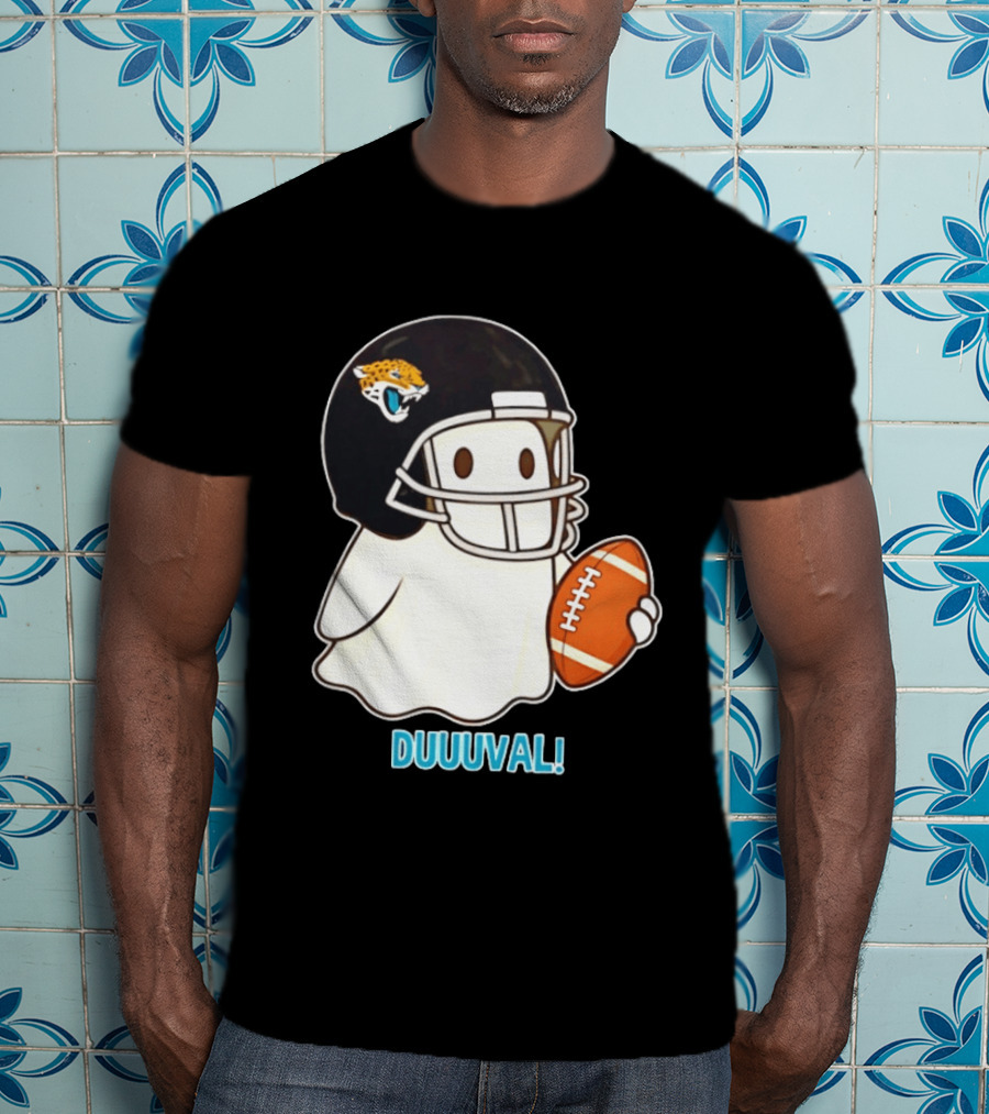 Jacksonville Jaguars Ghost Football Duuuval Halloween 2026 T-Shirt